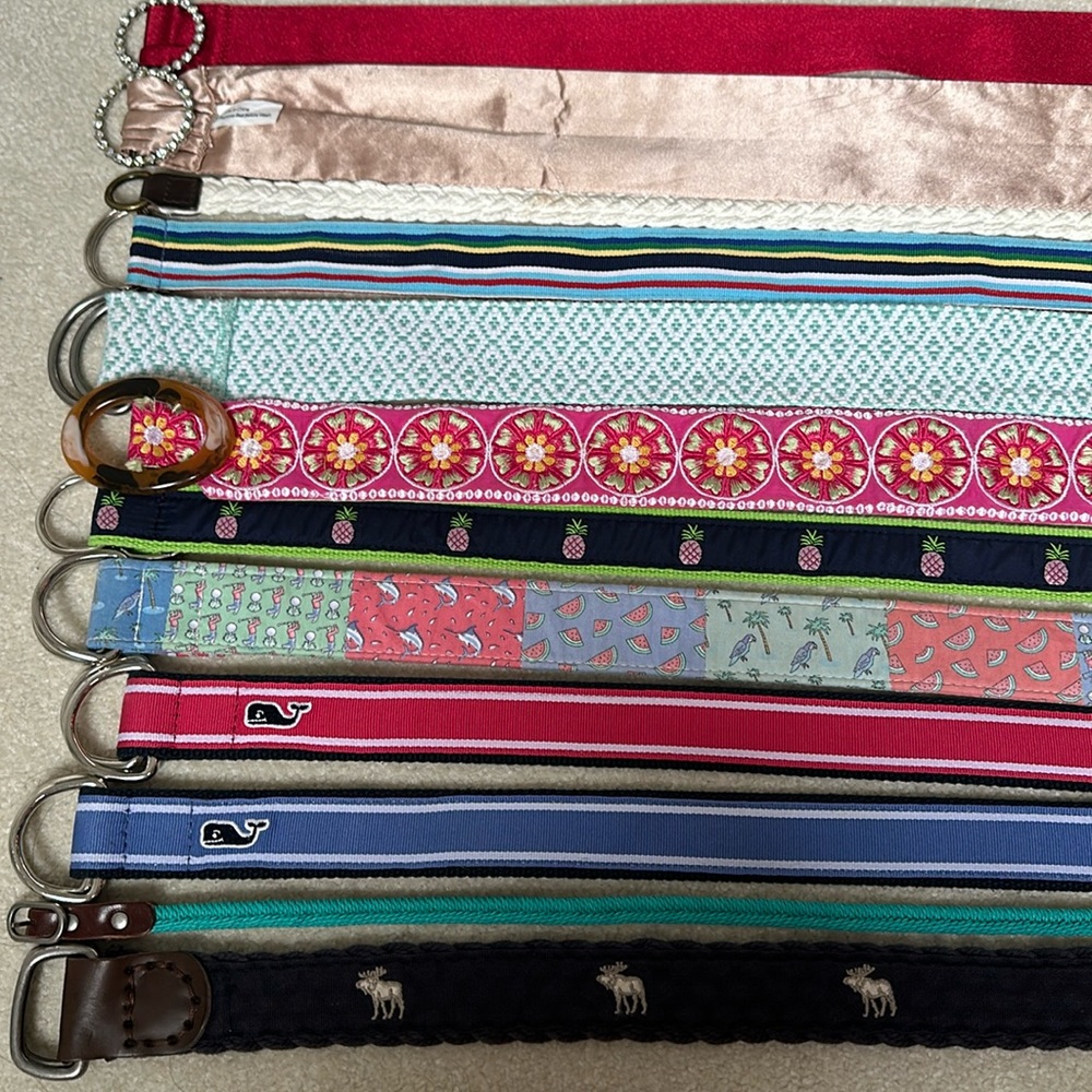 12 belts 7 dollars each + shipping or buy all for 40 dollars + free shipping